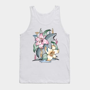 Leopard Seal Abstract Floral Display Tank Top